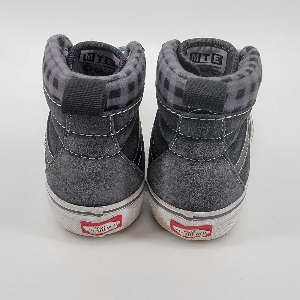 Vans Sk8-Hi MTE-1 Sneakers Mens 3.5 Womens 5 Grey Plaid Suede Weatherproof